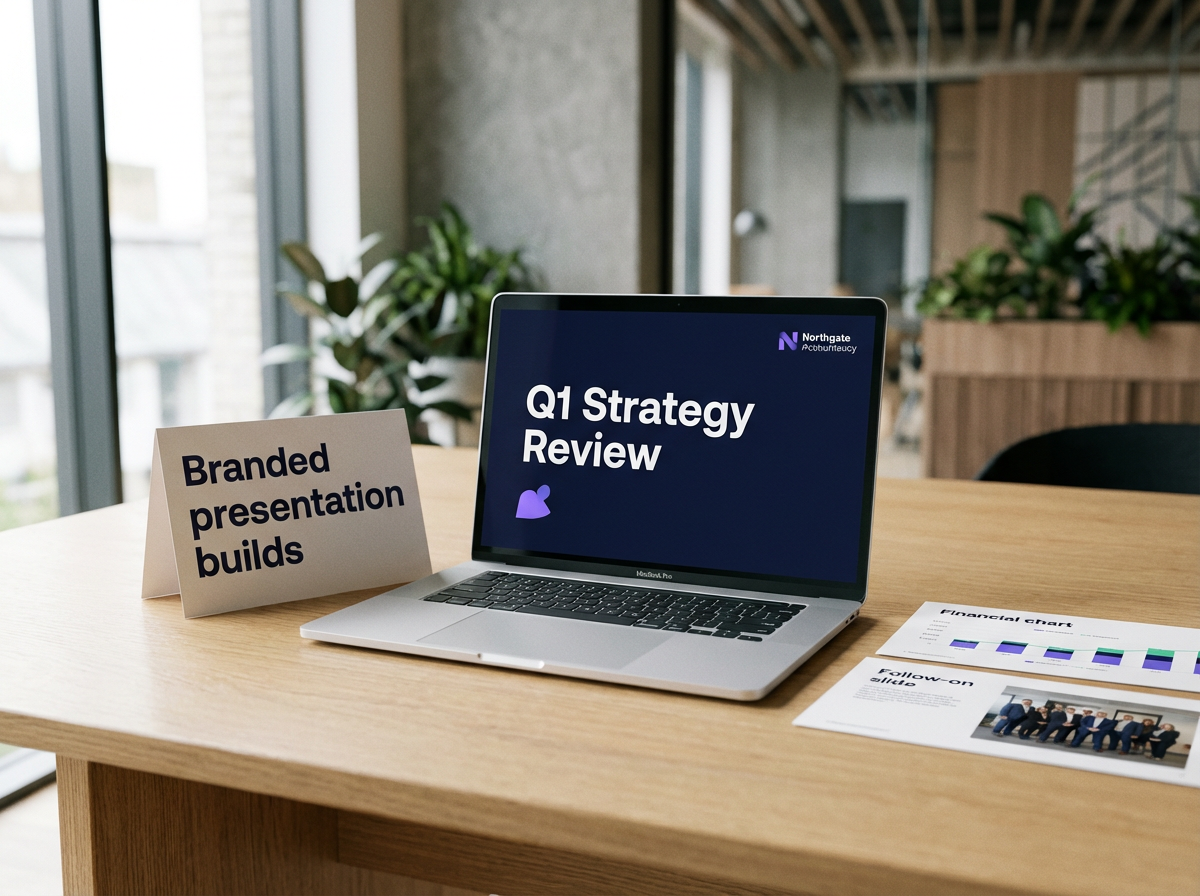 Branded presentation builds — example built by FlowSites